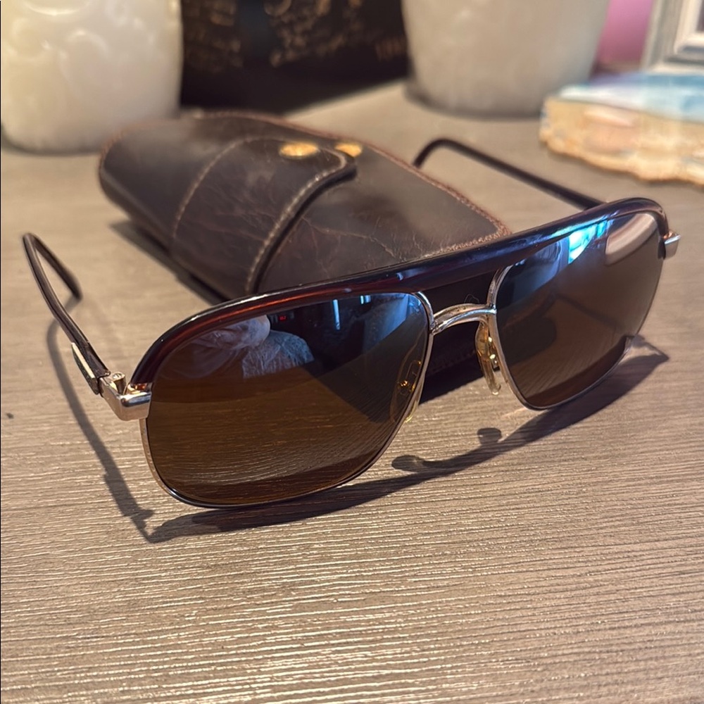 Bacco Bucci Brown and Silver Men's Glasses